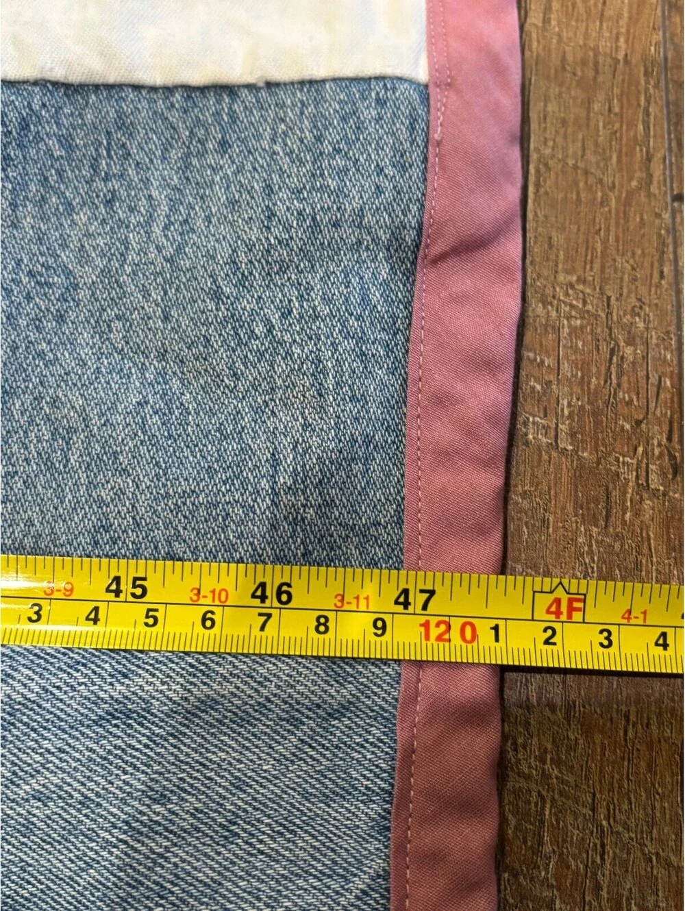 Vintage Denim Patchwork Quilt
